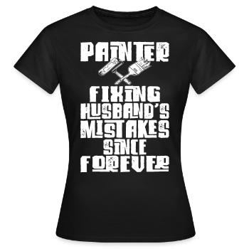 House Painter Decorator Painter - Frauen T-Shirt - Schwarz - Vorne - AI Model Female 172 dark (172cm)