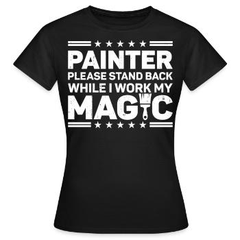 House Painter Decorator Painter - Frauen T-Shirt - Schwarz - Vorne - AI Model Female 172 dark (172cm)