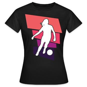 Soccer féminin, Football féminin, Football féminin - T-shirt Femme - noir - Devant - AI Model Female 172 dark (172cm)