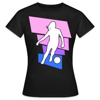 Soccer féminin, Football féminin, Football féminin - T-shirt Femme - noir - Devant - AI Model Female 172 dark (172cm)