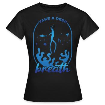 Plongée, Apnée Plongée, Apnée No Limit Apnée Apnée - T-shirt Femme - noir - Devant - AI Model Female 172 dark (172cm)