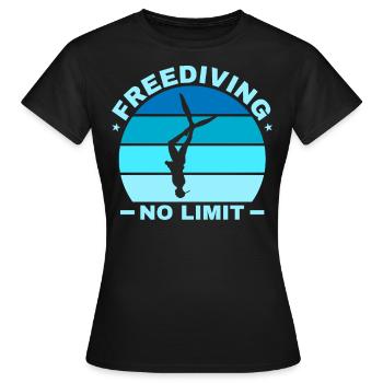 Plongée, Apnée Plongée, Apnée No Limit Apnée Apnée - T-shirt Femme - noir - Devant - AI Model Female 172 dark (172cm)