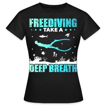 Plongée, Apnée Plongée, Apnée No Limit Apnée Apnée - T-shirt Femme - noir - Devant - AI Model Female 172 dark (172cm)