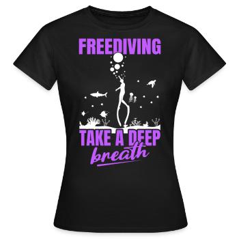 Plongée, Apnée Plongée, Apnée No Limit Apnée Apnée - T-shirt Femme - noir - Devant - AI Model Female 172 dark (172cm)