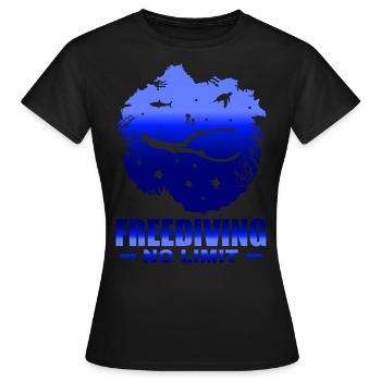 Plongée, Apnée Plongée, Apnée No Limit Apnée Apnée - T-shirt Femme - noir - Devant - AI Model Female 172 dark (172cm)