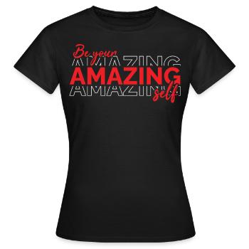 Soyez vous-même ! Confiance en soi, pensée positive, motivation - T-shirt Femme - noir - Devant - AI Model Female 172 dark (172cm)