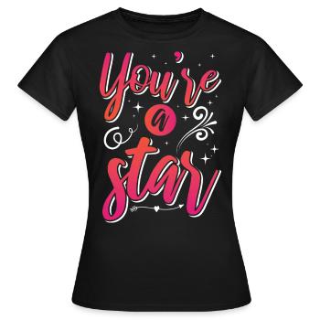 Soyez vous-même ! Confiance en soi, pensée positive, motivation - T-shirt Femme - noir - Devant - AI Model Female 172 dark (172cm)