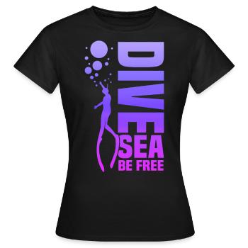 Plongée, Apnée Plongée, Apnée No Limit Apnée Apnée - T-shirt Femme - noir - Devant - AI Model Female 172 dark (172cm)