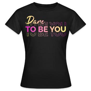 Soyez vous-même ! Confiance en soi, pensée positive, motivation - T-shirt Femme - noir - Devant - AI Model Female 172 dark (172cm)