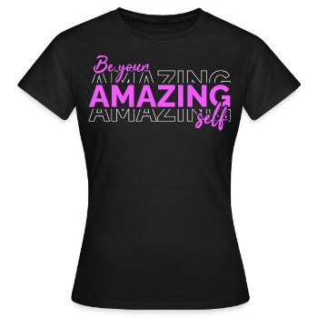 Soyez vous-même ! Confiance en soi, pensée positive, motivation - T-shirt Femme - noir - Devant - AI Model Female 172 dark (172cm)