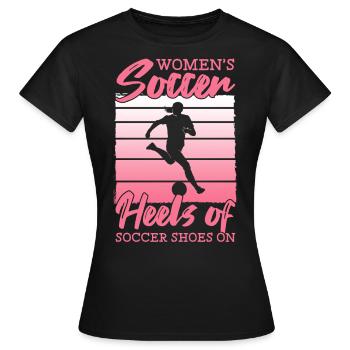 Soccer féminin, Soccer féminin, Soccer féminin - T-shirt Femme - noir - Devant - AI Model Female 172 dark (172cm)