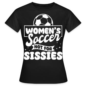 Soccer féminin, Football féminin, Football féminin - T-shirt Femme - noir - Devant - AI Model Female 172 dark (172cm)