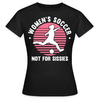 Soccer féminin, Football féminin, Football féminin - T-shirt Femme - noir - Devant - AI Model Female 172 dark (172cm)