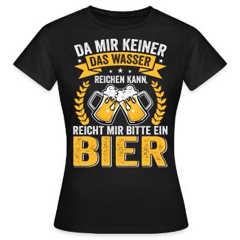 Drôle De Bière Dicton, Festival De Concert De Fête - T-shirt Femme - noir - Devant - AI Model Female 172 dark (172cm)