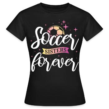 Soccer féminin, Football féminin, Football féminin - T-shirt Femme - noir - Devant - AI Model Female 172 dark (172cm)