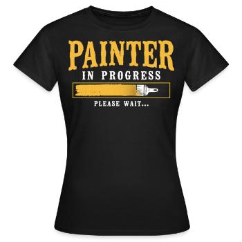 House Painter Decorator Painter In - Frauen T-Shirt - Schwarz - Vorne - AI Model Female 172 dark (172cm)
