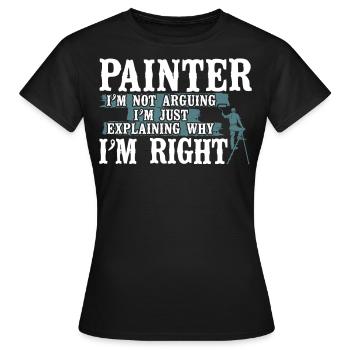 House Painter Decorator Painter - Frauen T-Shirt - Schwarz - Vorne - AI Model Female 172 dark (172cm)
