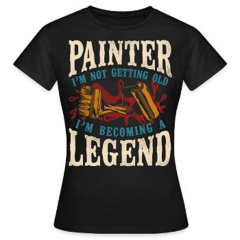House Painter Decorator Painter - Frauen T-Shirt - Schwarz - Vorne - AI Model Female 172 dark (172cm)