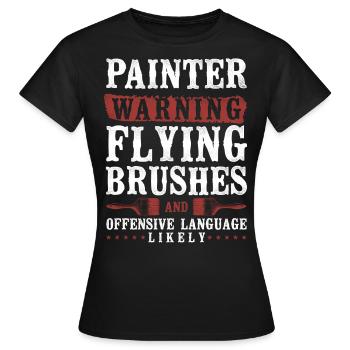 House Painter Decorator Painter - Frauen T-Shirt - Schwarz - Vorne - AI Model Female 172 dark (172cm)