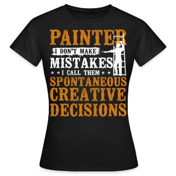 House Painter Decorator Painter I - Frauen T-Shirt - Schwarz - Vorne - AI Model Female 172 dark (172cm)