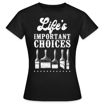 House Painter Decorator Paint - Frauen T-Shirt - Schwarz - Vorne - AI Model Female 172 dark (172cm)