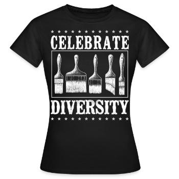 House Painter Decorator Paint - Frauen T-Shirt - Schwarz - Vorne - AI Model Female 172 dark (172cm)