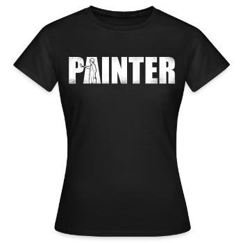 House Painter Decorator Painter - Frauen T-Shirt - Schwarz - Vorne - AI Model Female 172 dark (172cm)