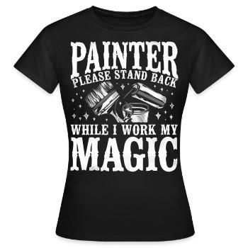 House Painter Decorator Painter - Frauen T-Shirt - Schwarz - Vorne - AI Model Female 172 dark (172cm)