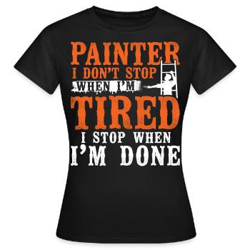 House Painter Decorator Painter I - Frauen T-Shirt - Schwarz - Vorne - AI Model Female 172 dark (172cm)