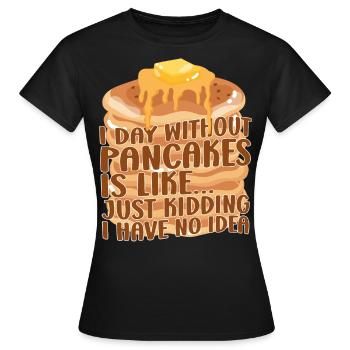 Amoureux des crêpes Les enfants Une journée sans - T-shirt Femme - noir - Devant - AI Model Female 172 dark (172cm)
