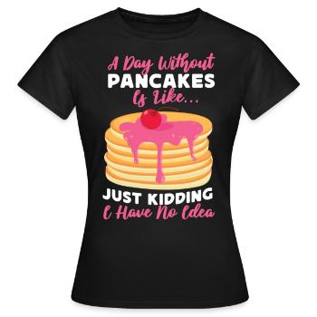 Amoureux des crêpes Les enfants Une journée sans - T-shirt Femme - noir - Devant - AI Model Female 172 dark (172cm)
