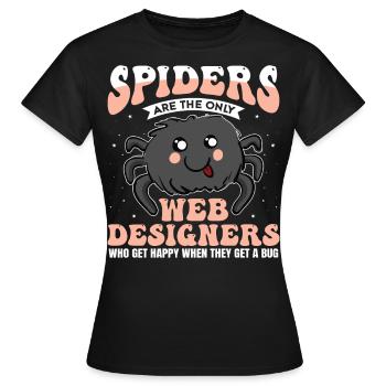 Tarentule Terrarium Amphibian Spider - T-shirt Femme - noir - Devant - AI Model Female 172 dark (172cm)
