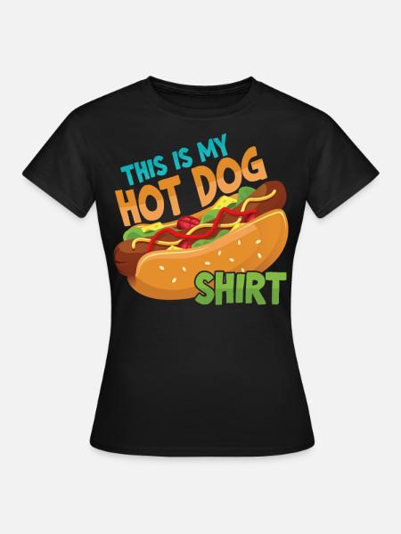 Hot Dog Adult This Is My Hot Dog - Dame-T-shirt - sort