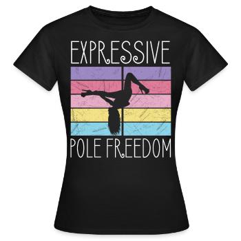 Pole Dance Dancer, Pole Dancing, Pole Dancing - Women's T-Shirt - black - Front - AI Model Female 172 dark (172cm)