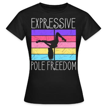 Pole Dance Dancer, Pole Dancing, Pole Dancing - Women's T-Shirt - black - Front - AI Model Female 172 dark (172cm)