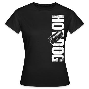 Hot Dog Hot-dog Adulte - T-shirt Femme - noir - Devant - AI Model Female 172 dark (172cm)