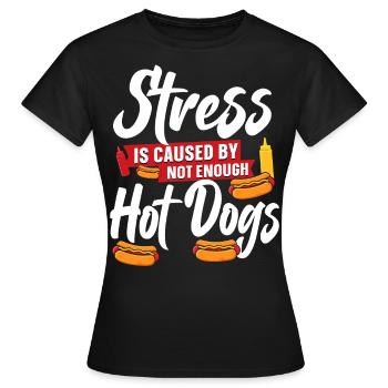 Le stress des adultes est causé par - T-shirt Femme - noir - Devant - AI Model Female 172 dark (172cm)