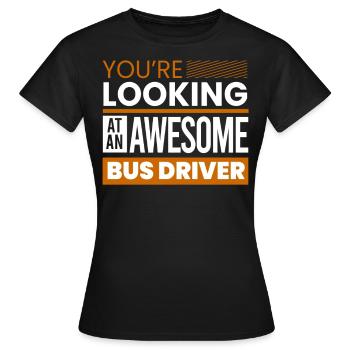 drôle de chauffeur de bus scolaire chauffeur de bus scolaire disant cadeau - T-shirt Femme - noir - Devant - AI Model Female 172 dark (172cm)