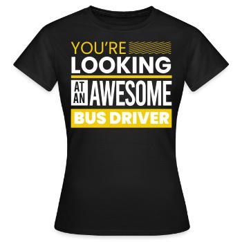 drôle de chauffeur de bus scolaire chauffeur de bus scolaire disant cadeau - T-shirt Femme - noir - Devant - AI Model Female 172 dark (172cm)