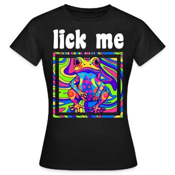 Psychedelic Acid Folk Trance Rock EDM Goa Rave - Frauen T-Shirt - Schwarz - Vorne - AI Model Female 172 dark (172cm)