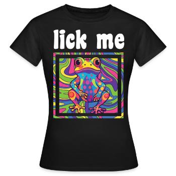 Psychedelic Acid Folk Trance Rock EDM Goa Rave - Frauen T-Shirt - Schwarz - Vorne - AI Model Female 172 dark (172cm)