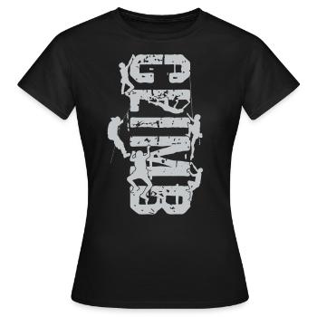 Bouldern, Klettern, Freiklettern Chameleon Boulder - Frauen T-Shirt - Schwarz - Vorne - AI Model Female 172 dark (172cm)