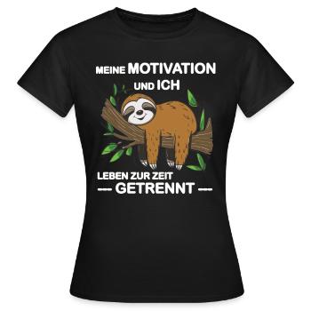 Drôle de paresseux, pas de désir - T-shirt Femme - noir - Devant - AI Model Female 172 dark (172cm)