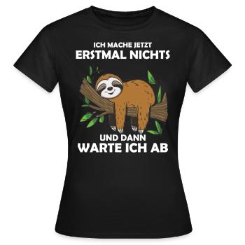 Drôle de paresseux, pas de désir - T-shirt Femme - noir - Devant - AI Model Female 172 dark (172cm)