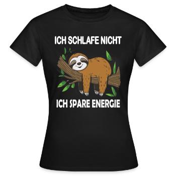 Drôle de paresseux, pas de désir - T-shirt Femme - noir - Devant - AI Model Female 172 dark (172cm)