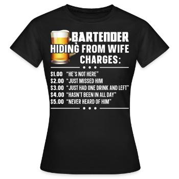 Bartender Mixologist Bartender - Women's T-Shirt - black - Front - AI Model Female 172 dark (172cm)