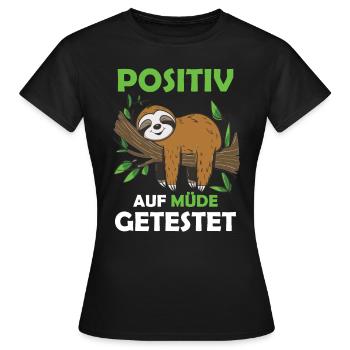 Drôle de paresseux, pas de désir - T-shirt Femme - noir - Devant - AI Model Female 172 dark (172cm)