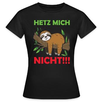 Drôle de paresseux, pas de désir - T-shirt Femme - noir - Devant - AI Model Female 172 dark (172cm)