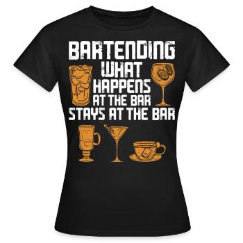 Bartender Mixologist Bartending - Women's T-Shirt - black - Front - AI Model Female 172 dark (172cm)