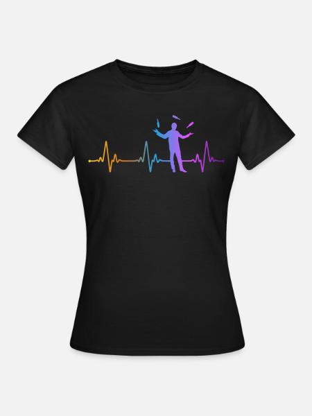 Bartender Mixologist Heartbeat - Frauen T-Shirt - Schwarz